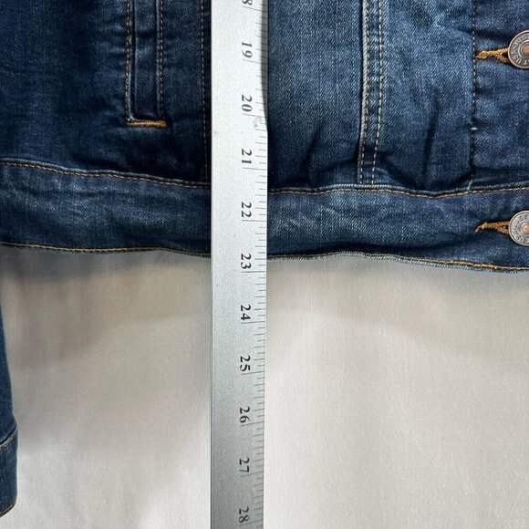 Just USA Jacket Womens Sz 2X Denim Trucker Jean Button Front Cotton Blend Blue - Picture 11 of 11